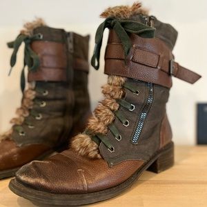 Sam Edelman Faux Fur Boots, size 8